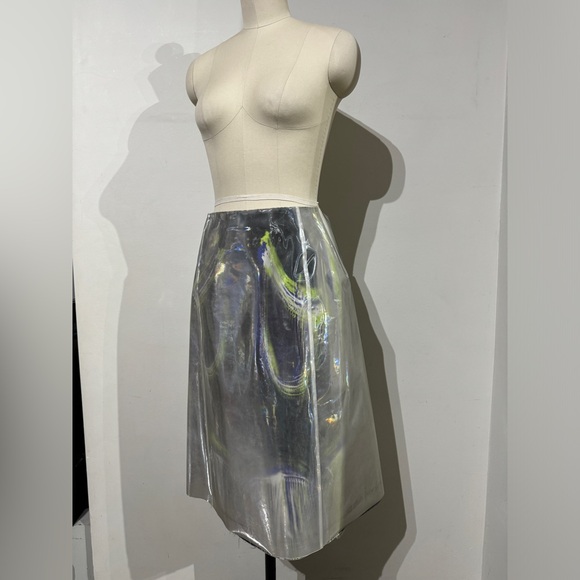 3500$ MAISON MARGIELA SKIRT SILVER MIDI SIZE SMALL - Picture 12 of 16